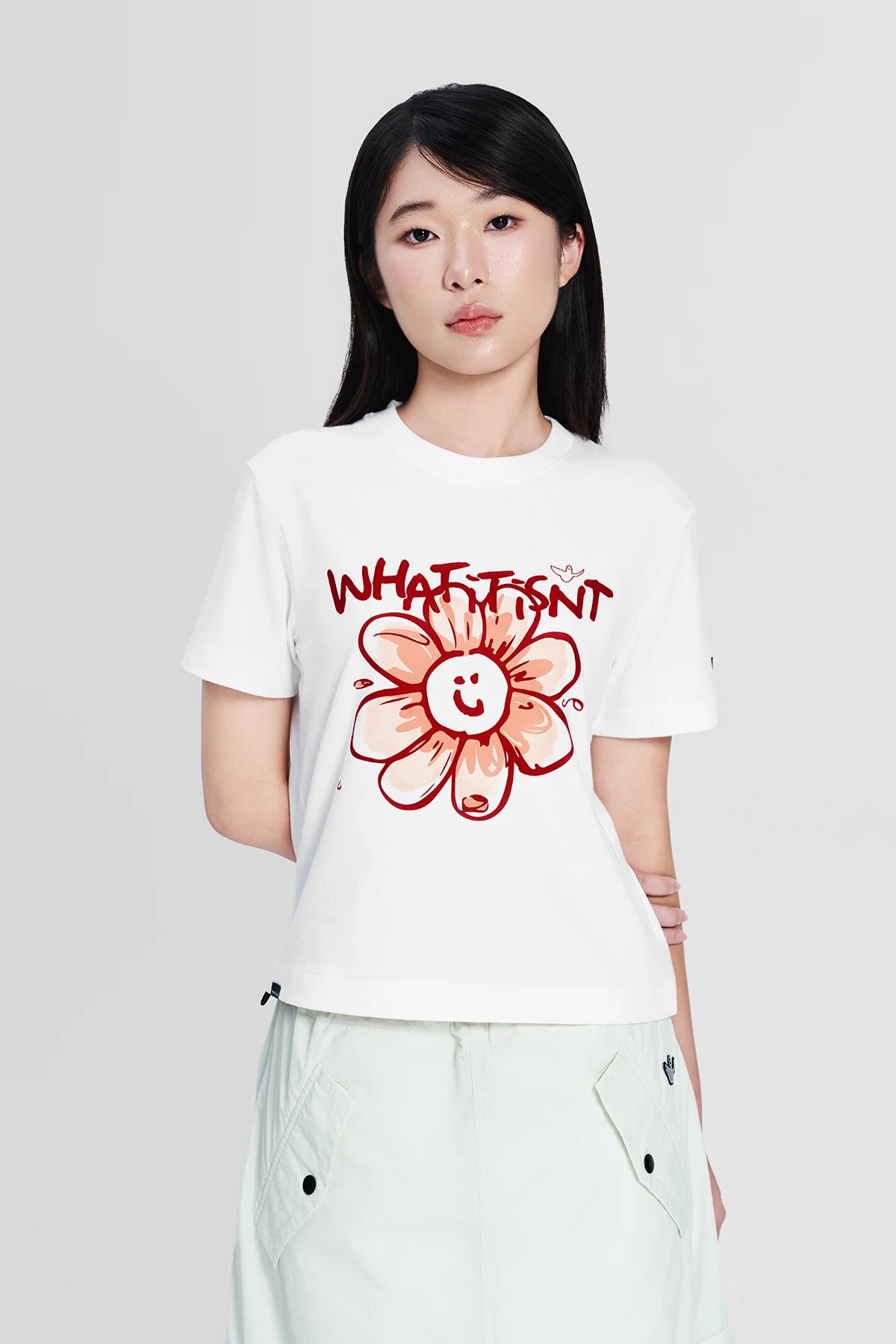OFF WHITE WII DAISY COTTON BABY TEE