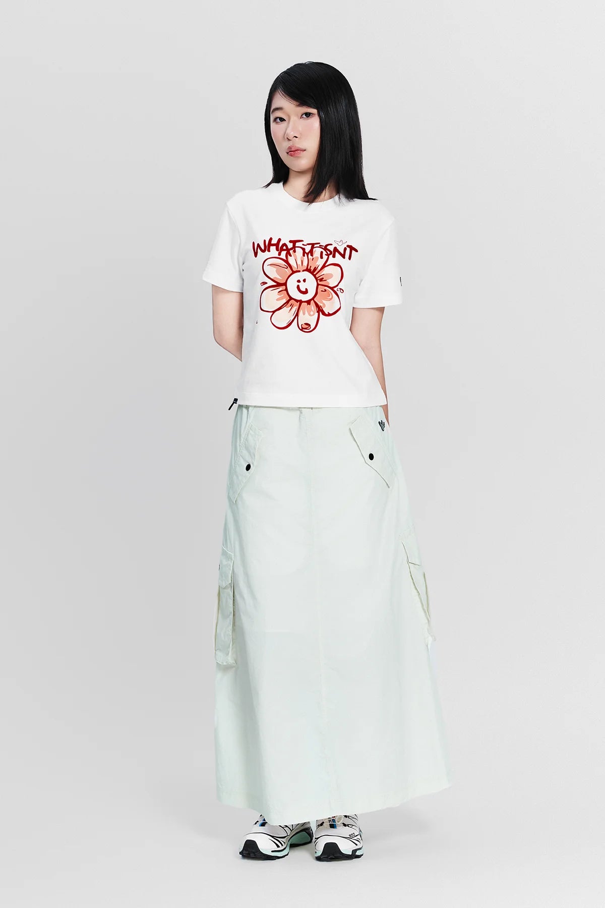 OFF WHITE WII DAISY COTTON BABY TEE