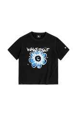 BLACK WII DAISY COTTON BABY TEE