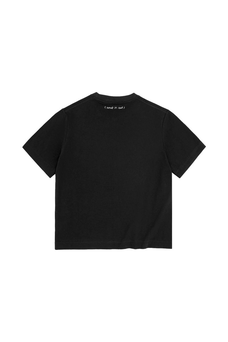 BLACK WII DAISY COTTON BABY TEE