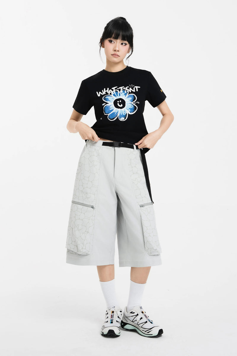 BLACK WII DAISY COTTON BABY TEE