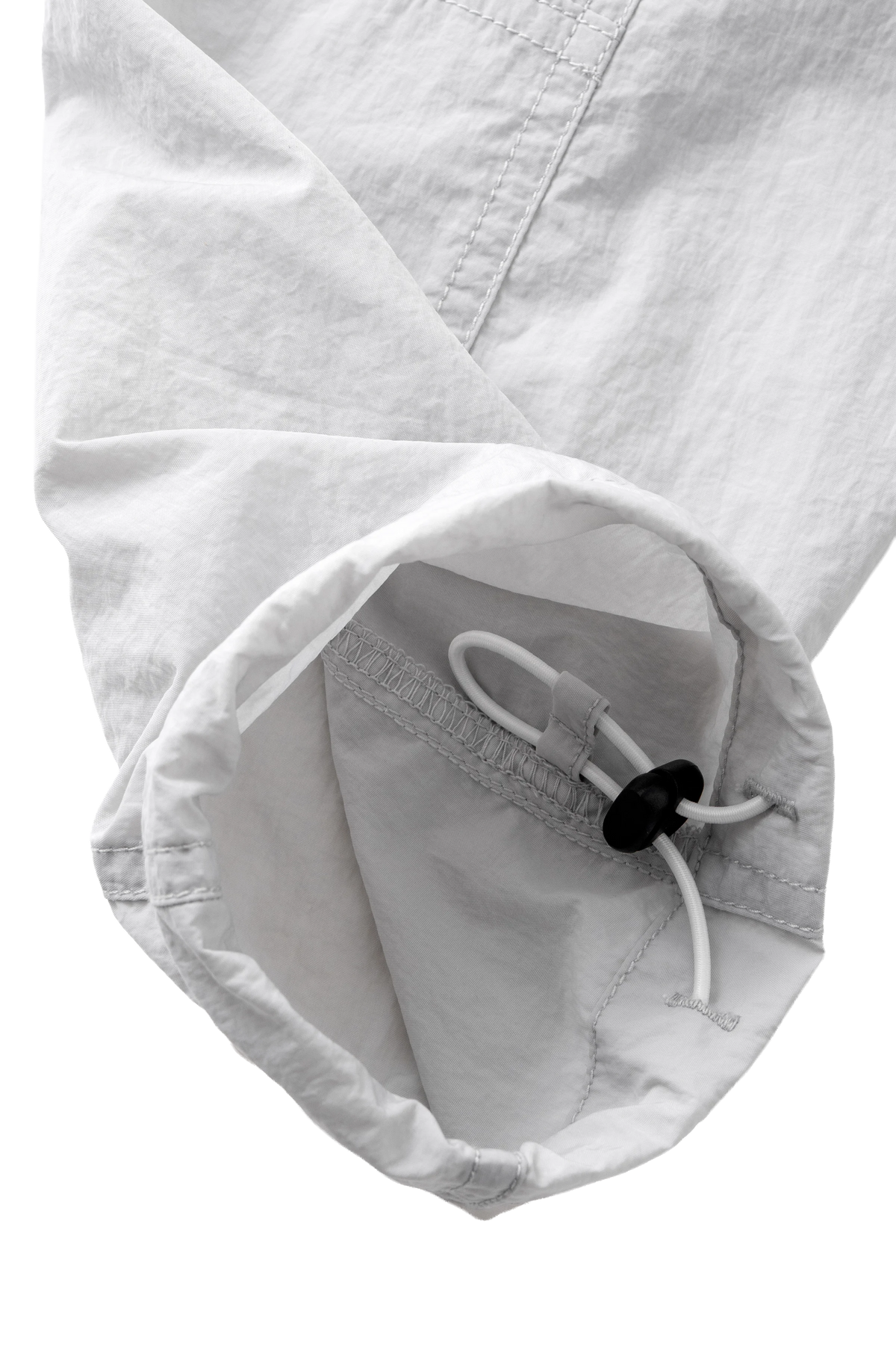 LIGHT GRAY WII POLYAMIDE HOOD ZIPPER CROPTOP JACKET
