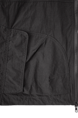 BLACK WII POLYAMIDE HOOD ZIPPER CROPTOP JACKET