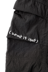 BLACK WII POLYAMIDE HOOD ZIPPER CROPTOP JACKET