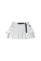 LIGHT GRAY WII POLYAMIDE PUFFY CARGO MINI SKIRT