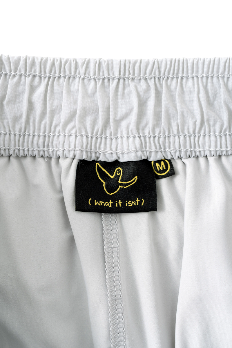 LIGHT GRAY WII POLYAMIDE PUFFY CARGO MINI SKIRT