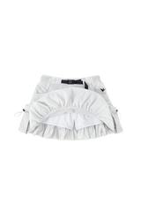 LIGHT GRAY WII POLYAMIDE PUFFY CARGO MINI SKIRT