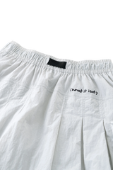 LIGHT GRAY WII POLYAMIDE PUFFY CARGO MINI SKIRT