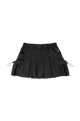 BLACK WII WII POLYAMIDE PUFFY CARGO MINI SKIRT