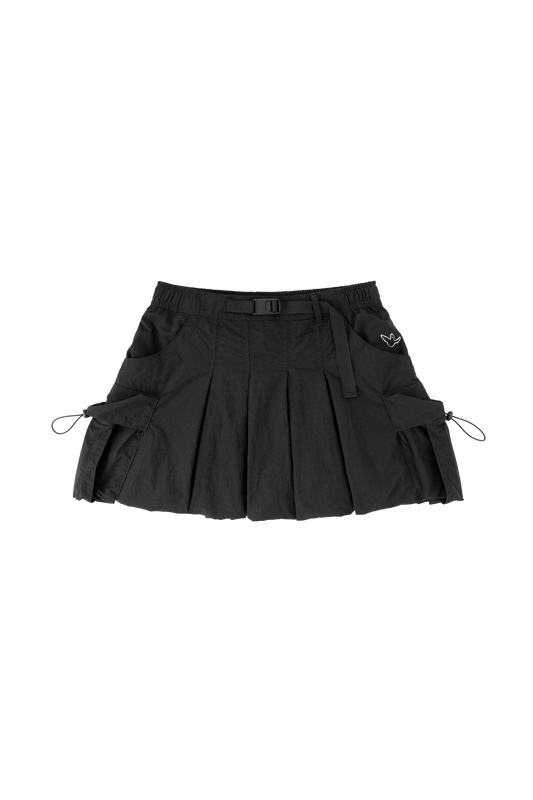 BLACK WII WII POLYAMIDE PUFFY CARGO MINI SKIRT