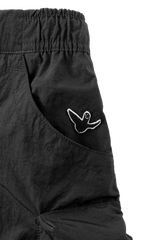 BLACK WII WII POLYAMIDE PUFFY CARGO MINI SKIRT