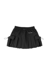 BLACK WII WII POLYAMIDE PUFFY CARGO MINI SKIRT