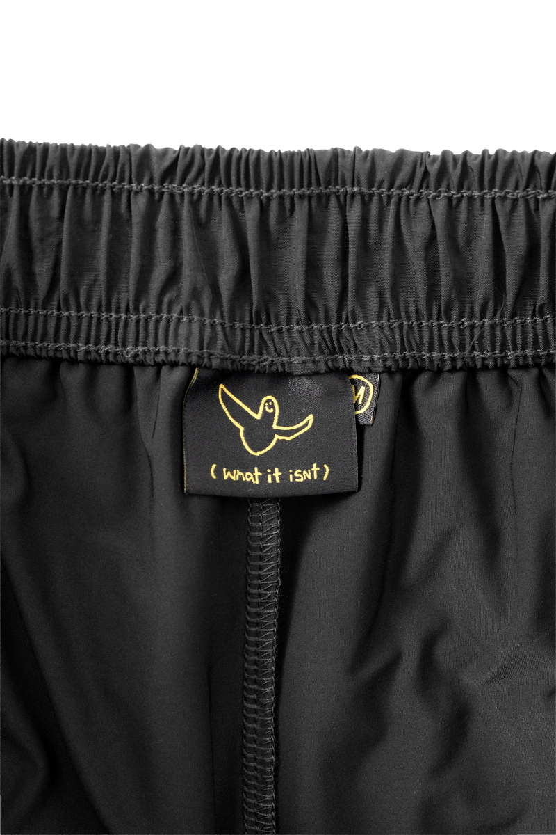 BLACK WII WII POLYAMIDE PUFFY CARGO MINI SKIRT