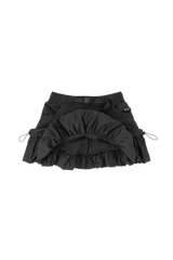 BLACK WII WII POLYAMIDE PUFFY CARGO MINI SKIRT