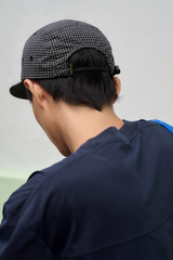 BLACK 5-PANEL POLYAMIDE RIPSTOP CAP