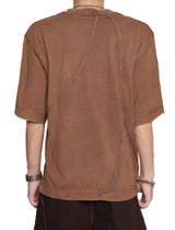 BROWN ELECTRO WASHED TSHIRT