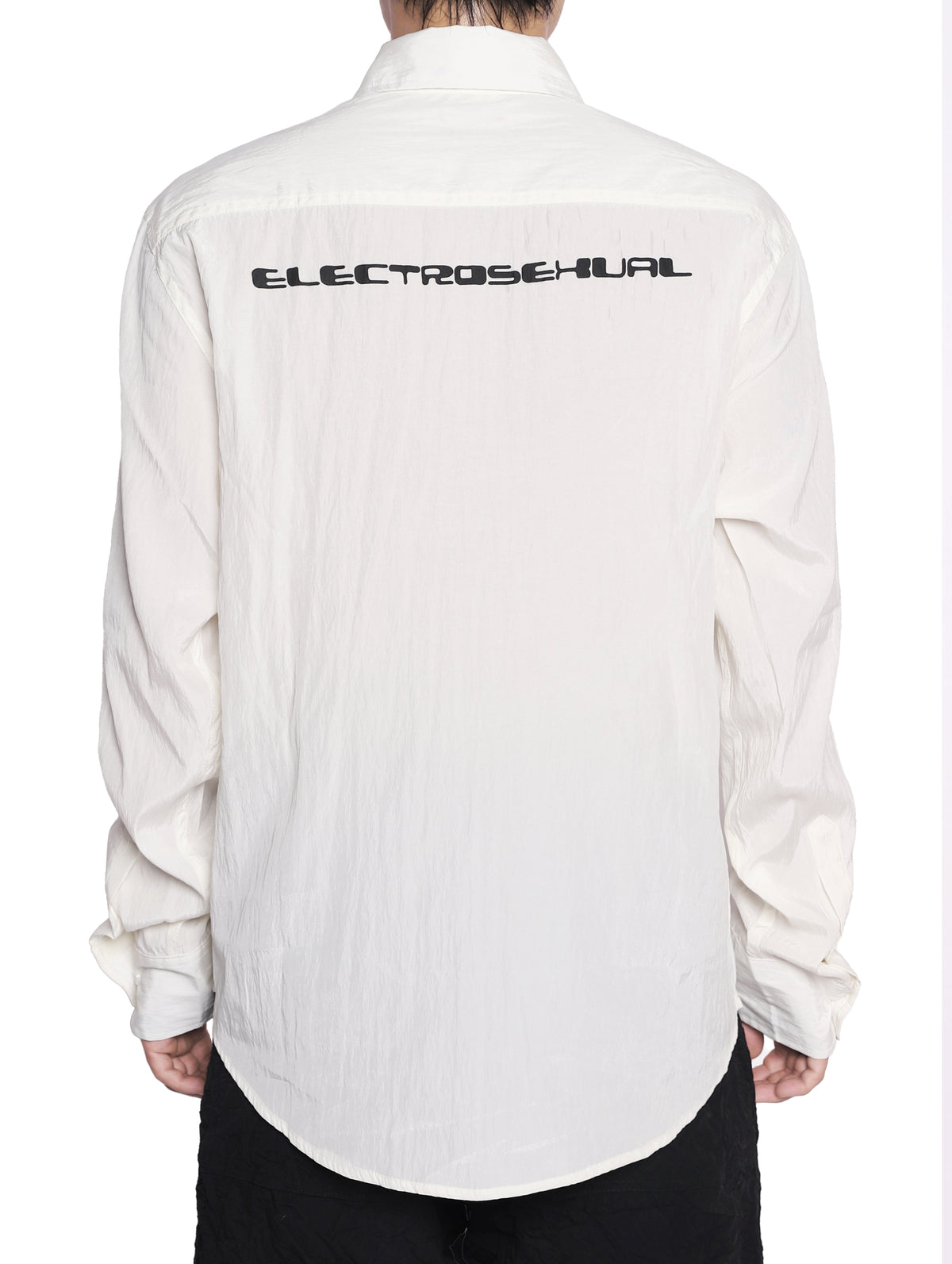 WHITE CUPRO LONG SHIRT