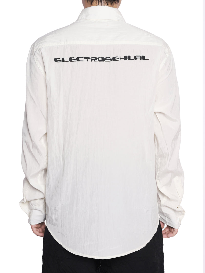 WHITE CUPRO LONG SHIRT