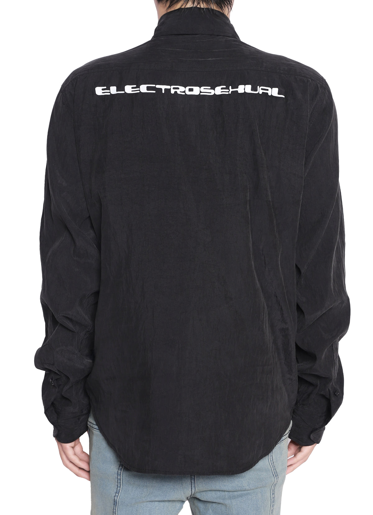 BLACK CUPRO LONG SHIRT