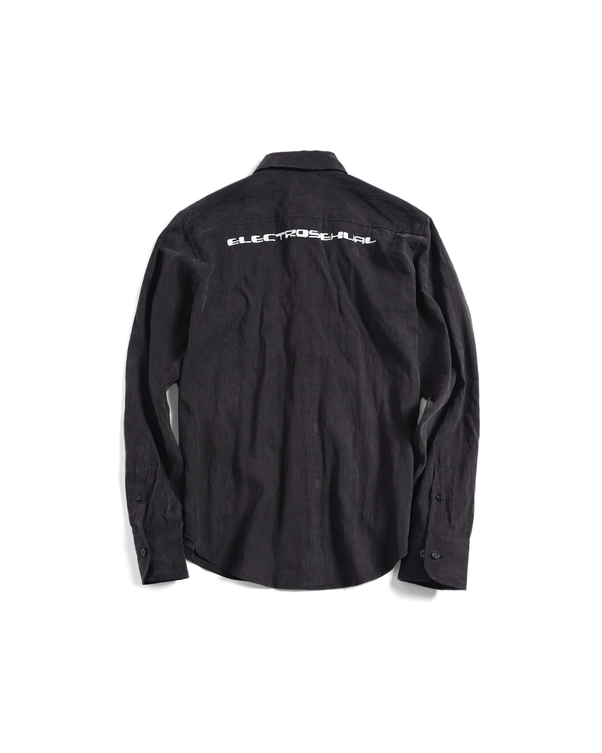BLACK CUPRO LONG SHIRT