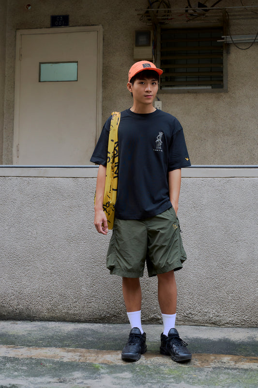 ORANGE 5-PANEL POLYAMIDE RIPSTOP CAP