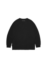 BLACK WII BASIC ANGEL LONG SLEEVE COTTON TEE