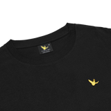 BLACK WII BASIC ANGEL LONG SLEEVE COTTON TEE