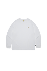 WHITE WII BASIC ANGEL LONG SLEEVE COTTON TEE