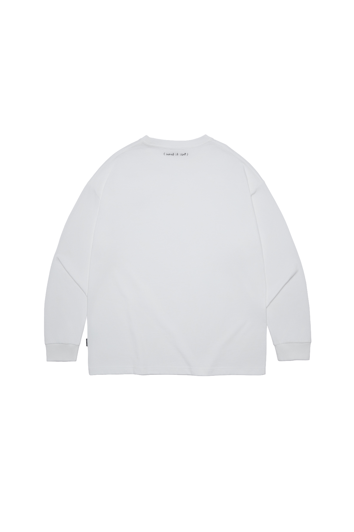 WHITE WII BASIC ANGEL LONG SLEEVE COTTON TEE