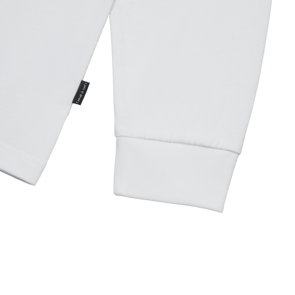 WHITE WII BASIC ANGEL LONG SLEEVE COTTON TEE