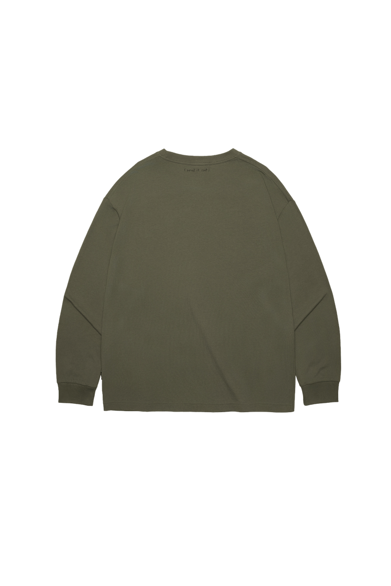 GREEN CB WII BASIC ANGEL LONG SLEEVE COTTON TEE