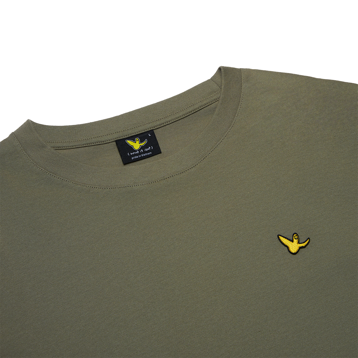 GREEN CB WII BASIC ANGEL LONG SLEEVE COTTON TEE