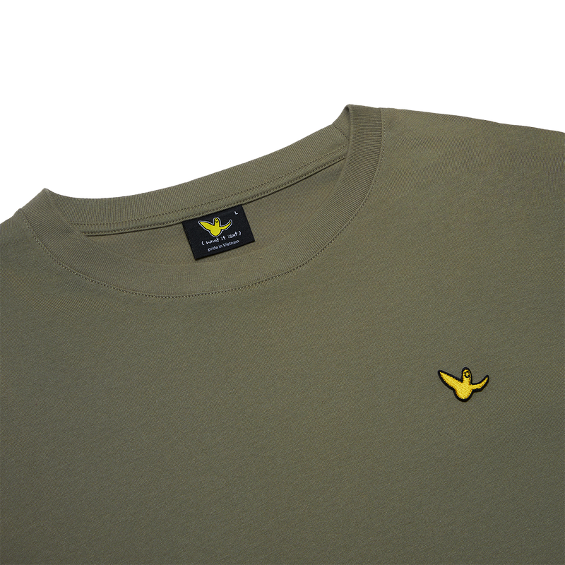 GREEN CB WII BASIC ANGEL LONG SLEEVE COTTON TEE