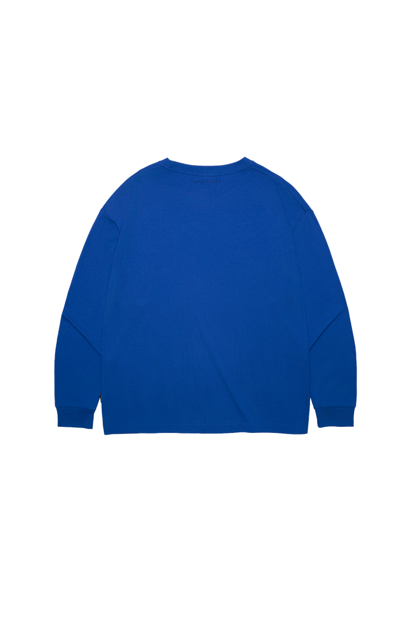 BLUE WII BASIC ANGEL LONG SLEEVE COTTON TEE