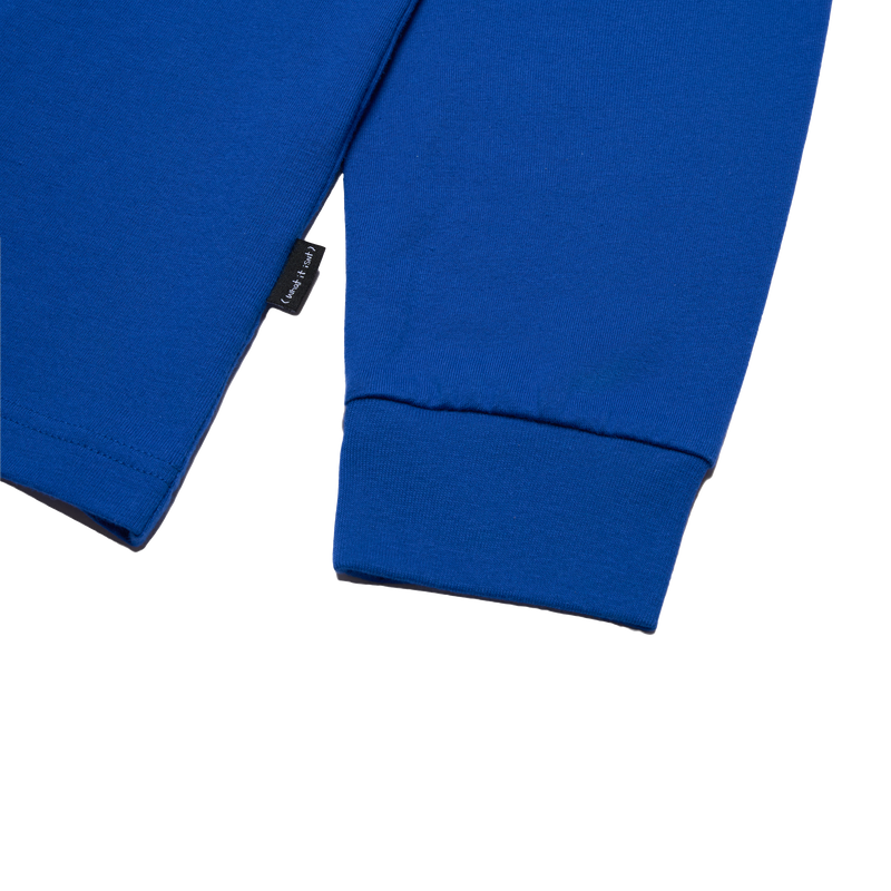 BLUE WII BASIC ANGEL LONG SLEEVE COTTON TEE