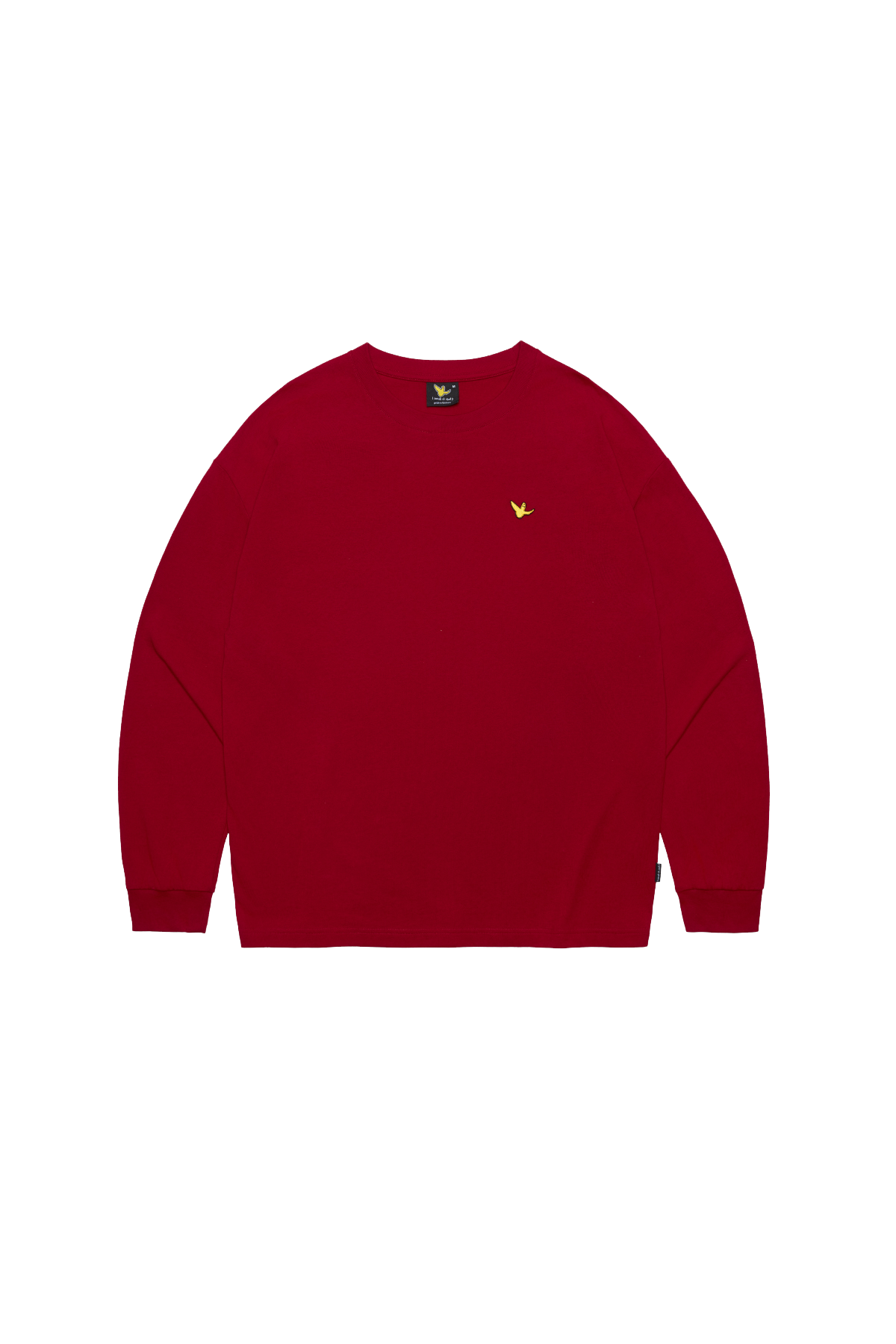 RED WII BASIC ANGEL LONG SLEEVE COTTON TEE