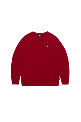 RED WII BASIC ANGEL LONG SLEEVE COTTON TEE