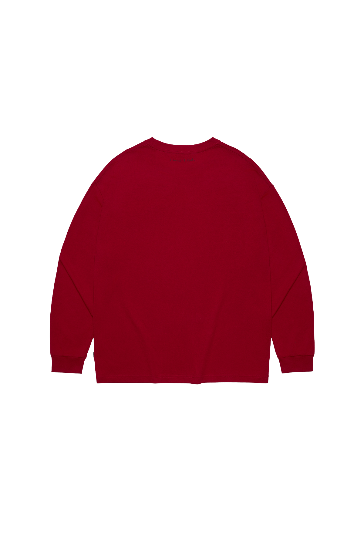 RED WII BASIC ANGEL LONG SLEEVE COTTON TEE