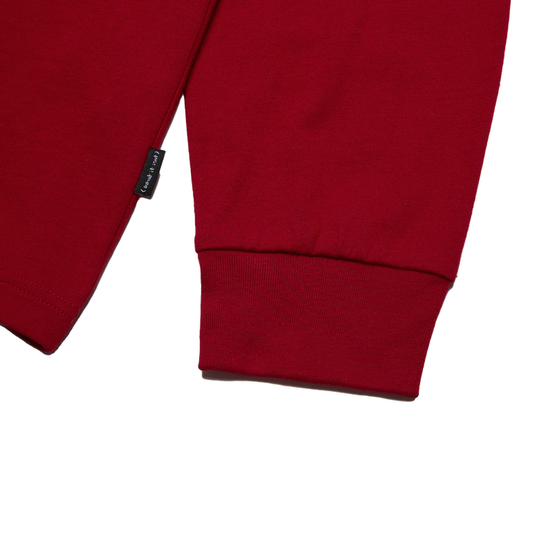 RED WII BASIC ANGEL LONG SLEEVE COTTON TEE