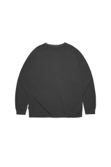 DARK GRAY WII BASIC ANGEL LONG SLEEVE COTTON TEE