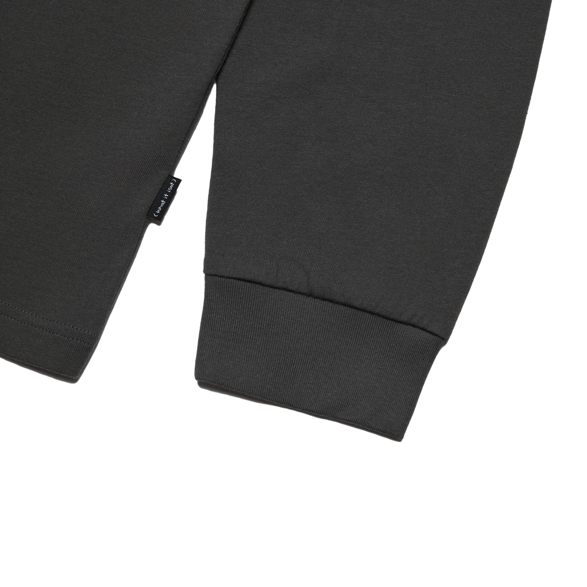DARK GRAY WII BASIC ANGEL LONG SLEEVE COTTON TEE