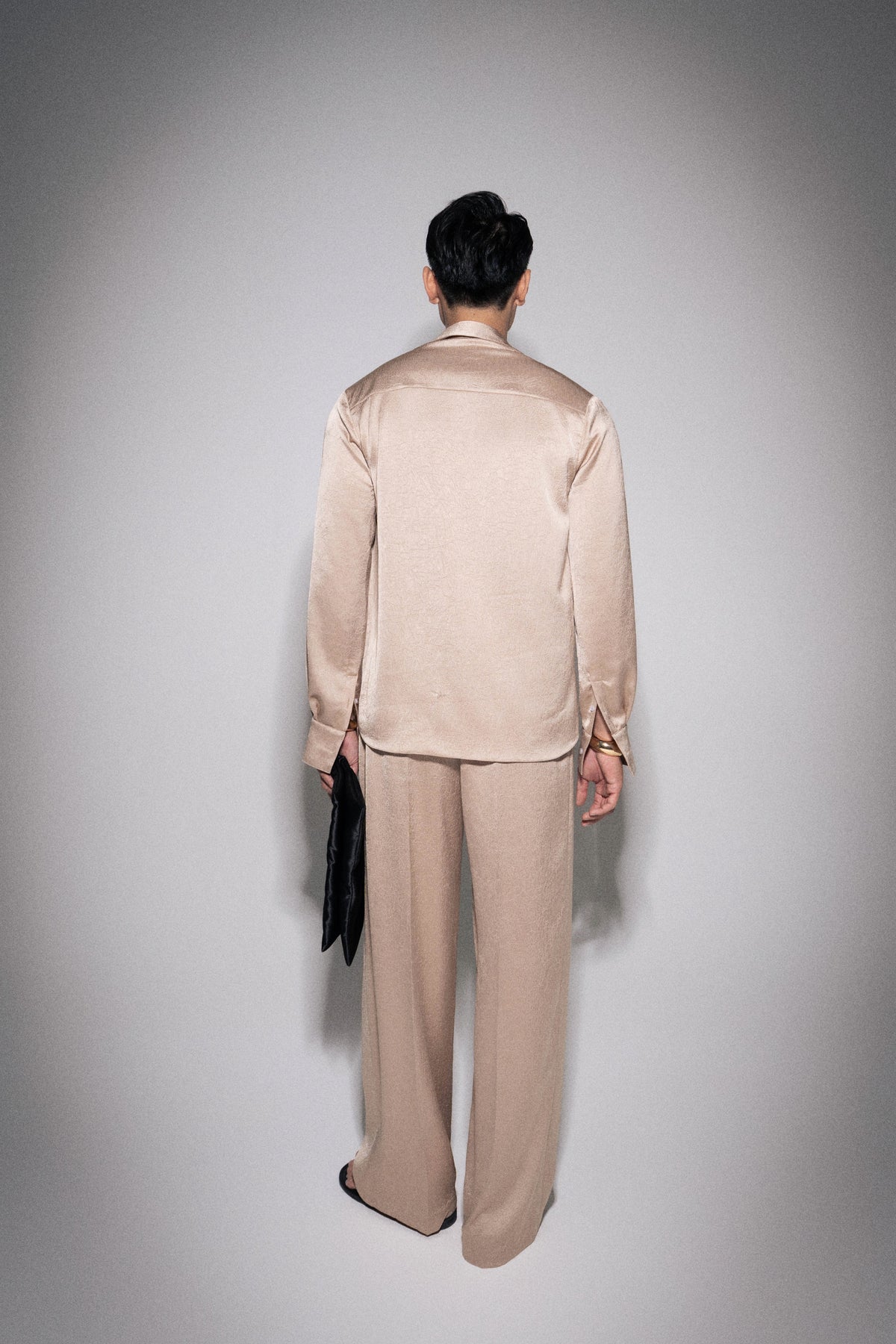S26 Men's Beige Silk Pants