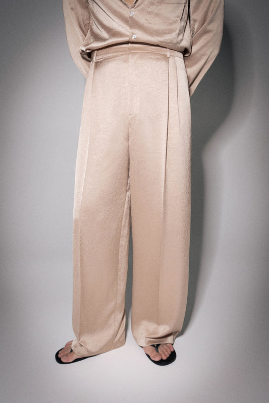 S26 Men's Beige Silk Pants