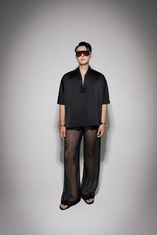 S26 Unisex Black Oversized Top