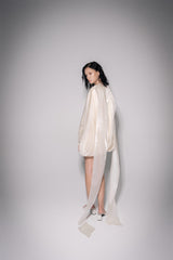 S26 Women's Light Beige Silk & Organza Dress