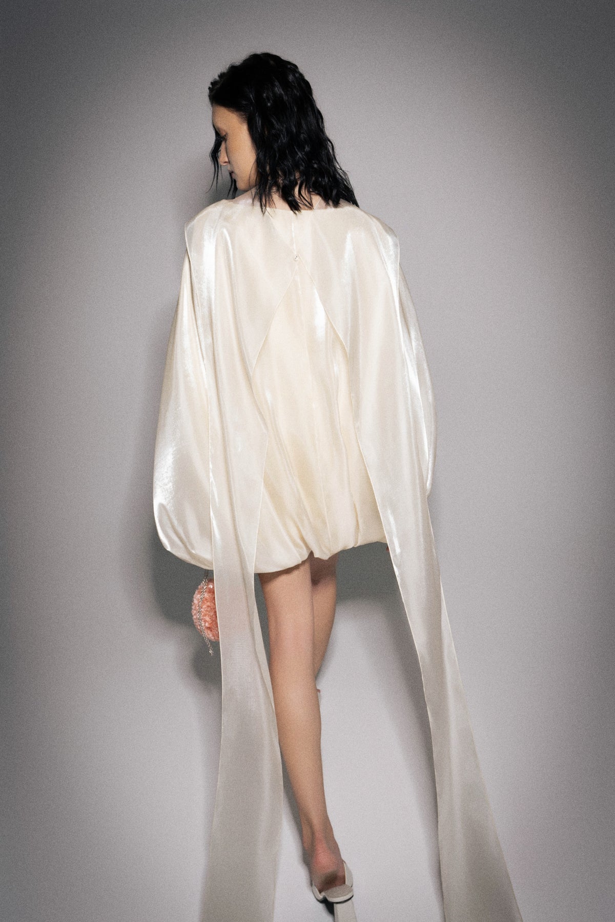 S26 Women's Light Beige Silk & Organza Dress