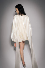 S26 Women's Light Beige Silk & Organza Dress