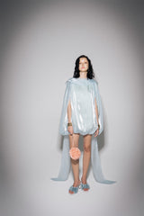 S26 Women's Aquamarine Silk & Organza Dress
