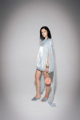 S26 Women's Aquamarine Silk & Organza Dress