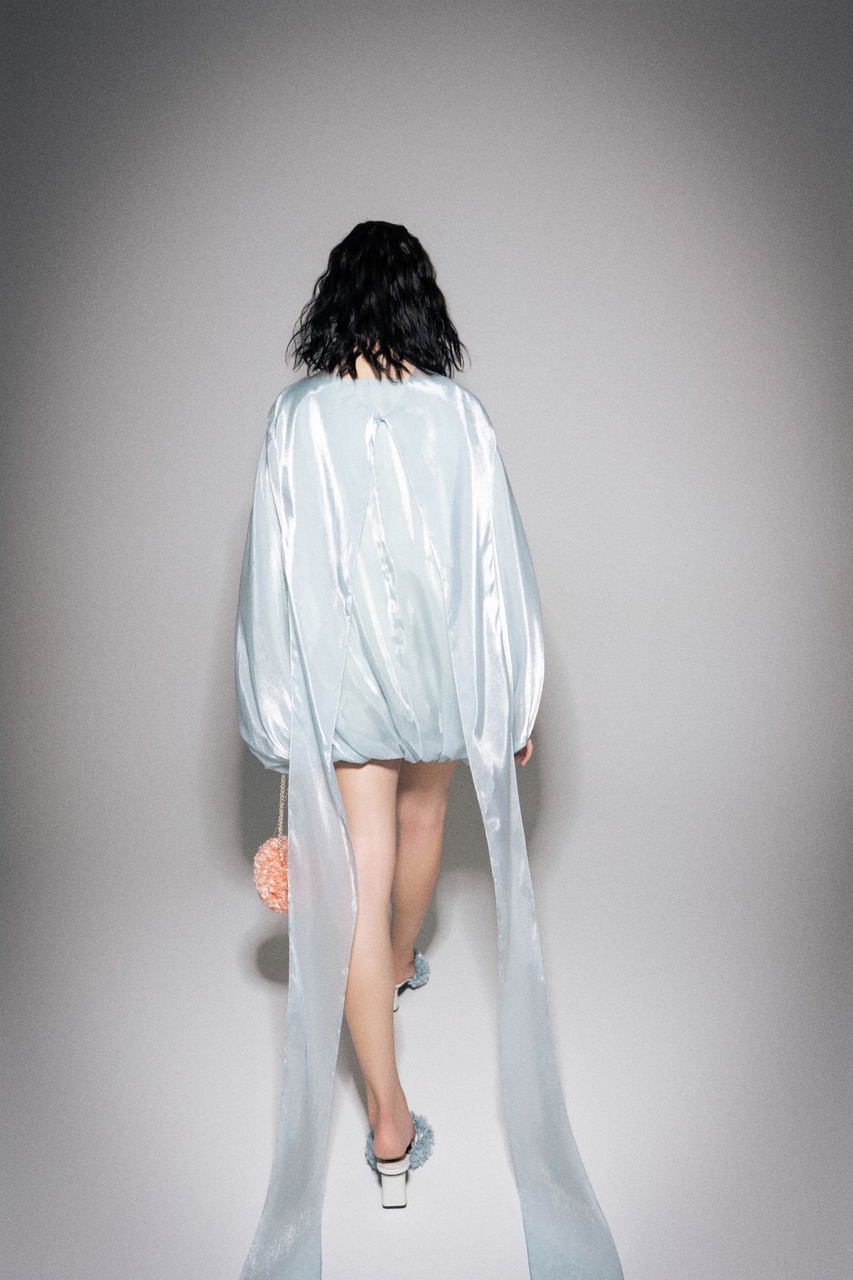 S26 Women's Aquamarine Silk & Organza Dress